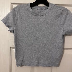 Hollister Light Heather Blue Crewneck Tee